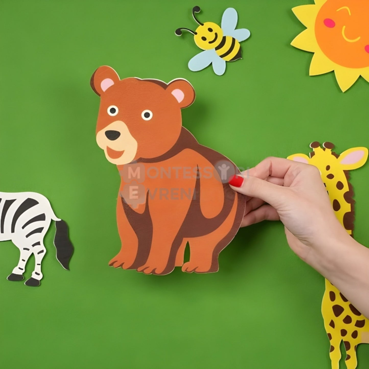 Montessori Keçe Oyun ve Öğrenme Tahtası
