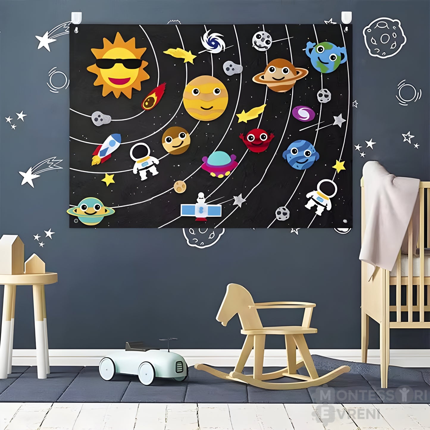 Montessori Keçe Oyun ve Öğrenme Tahtası