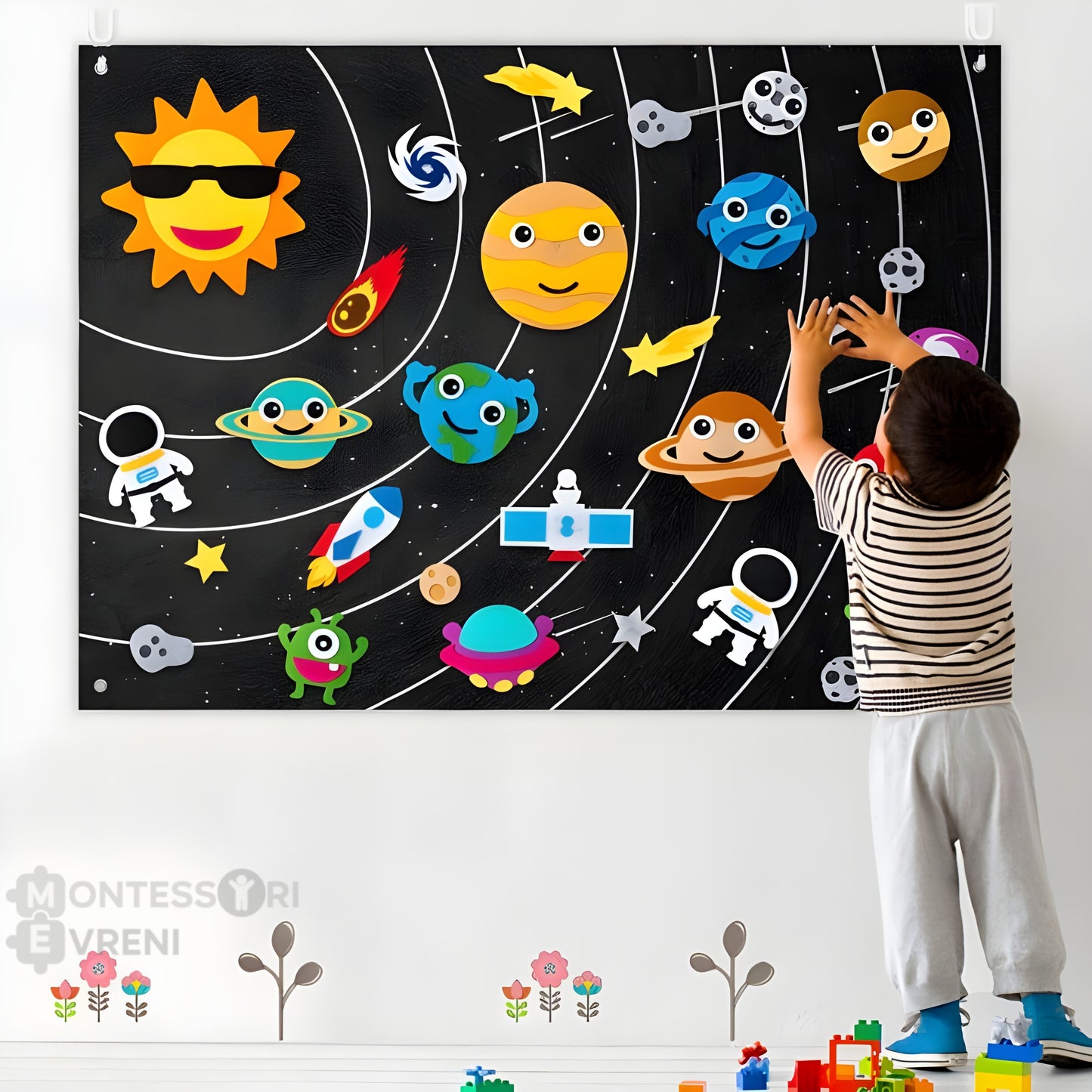 Montessori Keçe Oyun ve Öğrenme Tahtası