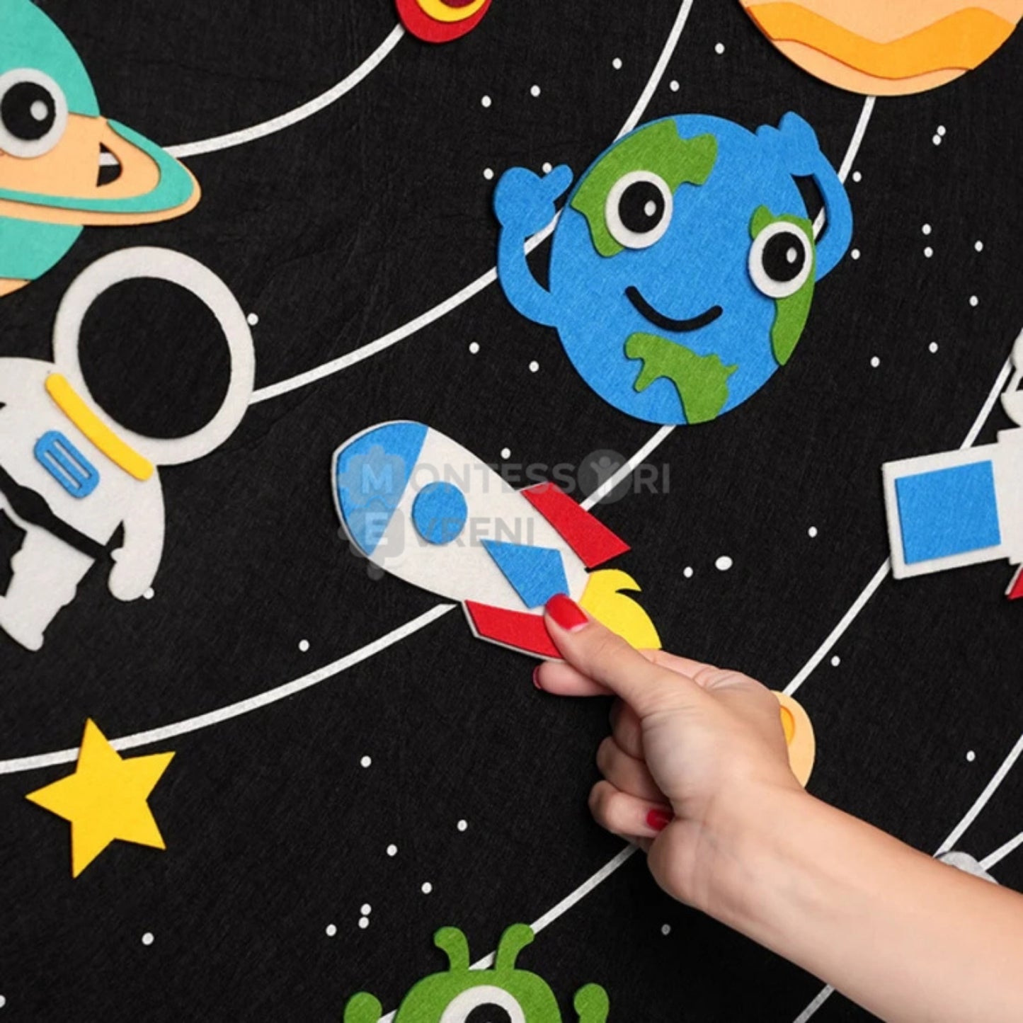 Montessori Keçe Oyun ve Öğrenme Tahtası