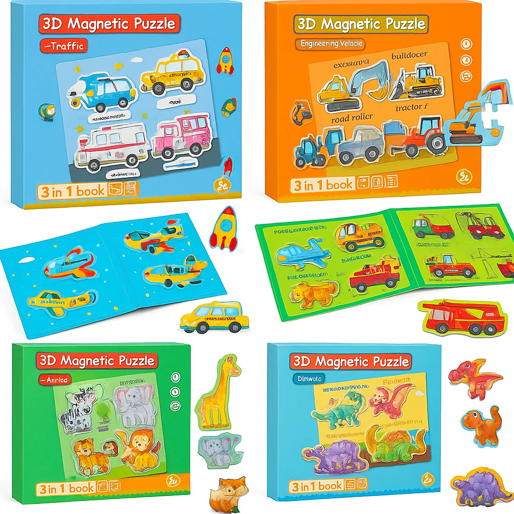 Montessori Manyetik Hikayeli Bulmaca Kitapları