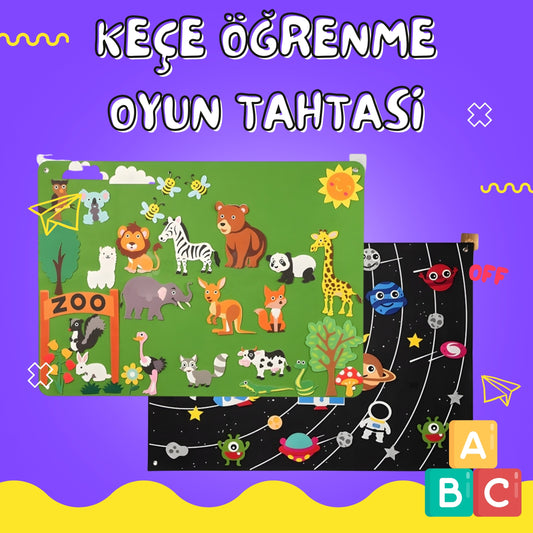Montessori Keçe Oyun ve Öğrenme Tahtası
